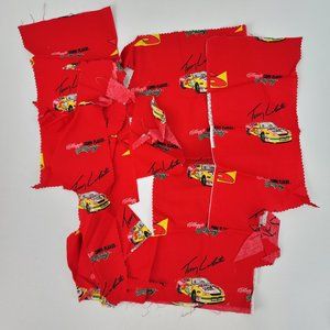 Scrap Lot Nascar Terry Labonte #5 Kellogg's Corn Flake Racing Red Cotton Fabric
